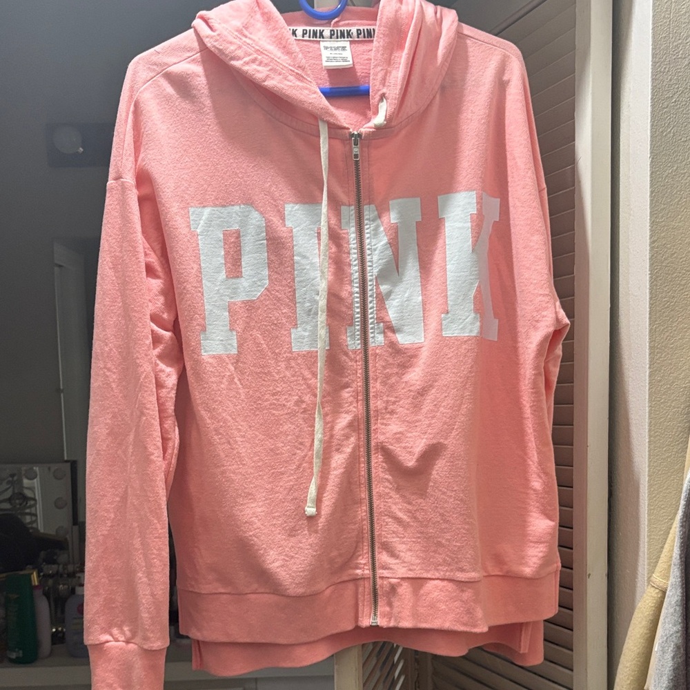 Victoria's Secret Pink Hoodie with White Accents
